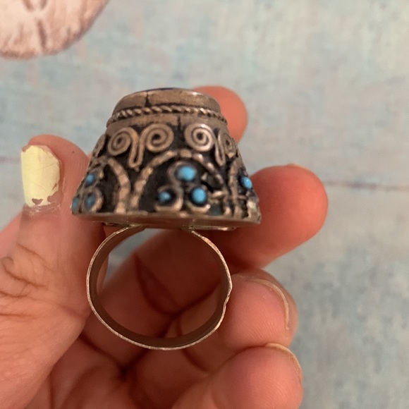 Vintage Himalayan Tibetan ring 7 preowned - Picture 11 of 12